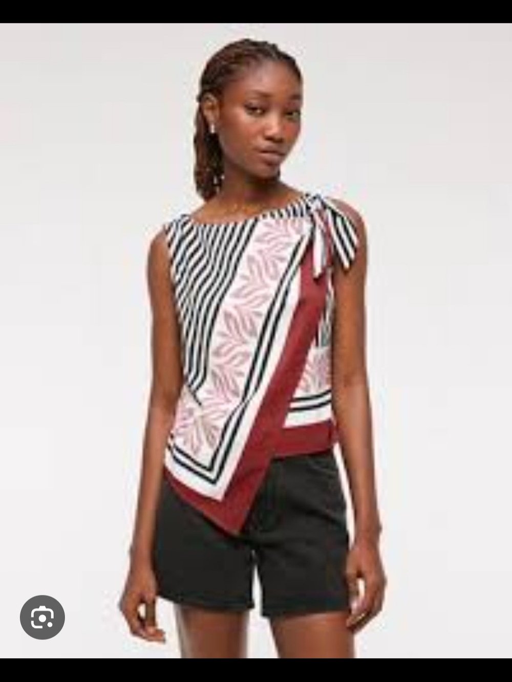 Abercrombie And Fitch Sleeveless Print Tie-Shoulder Top Size S NWT